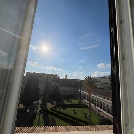 Camera X2 Con Magnifica Vista Sul Chiostro Di Michelangelo E Le Terme Di Diocleziano โรม ภายนอก รูปภาพ